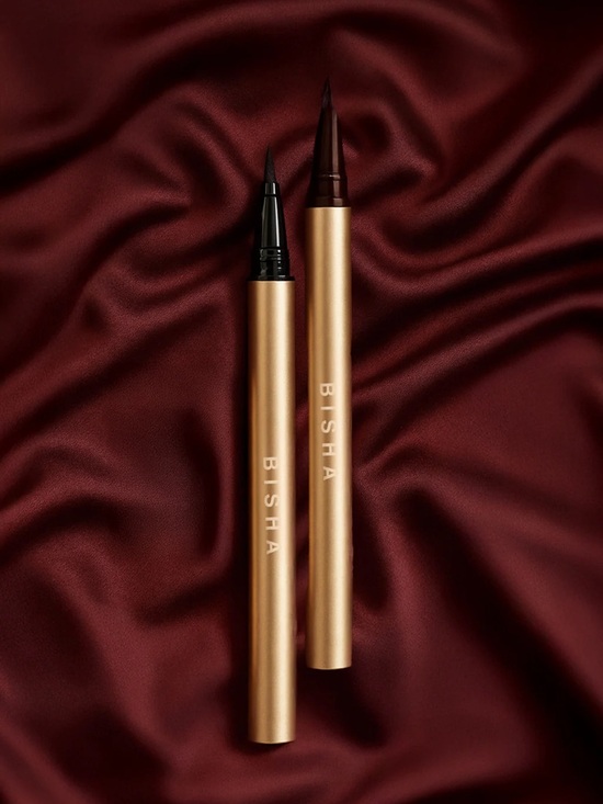 Other - BISHA Essential Eye Designer Duo Set of 2 Liquid Eyeliners Black Brown